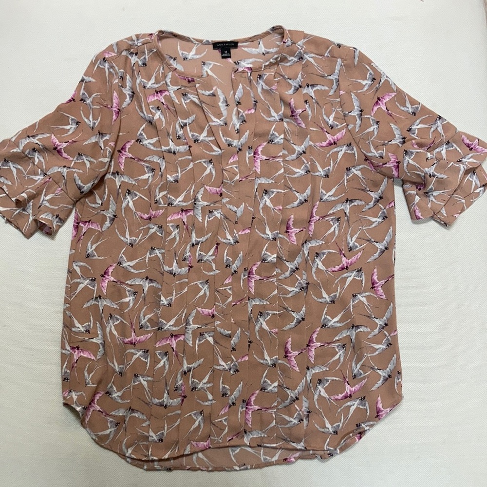 Ann Taylor Mauve Pink Blouse